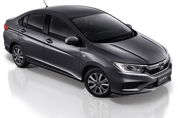 2017 India-spec Honda City fourth-generation facelift, Modern Steel Metallic, front three-quarter studio
