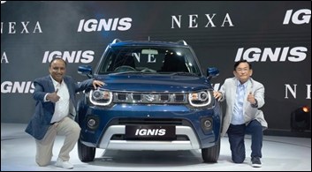 Current India-spec Maruti Suzuki Ignis facelift — OEM press image quality limited
