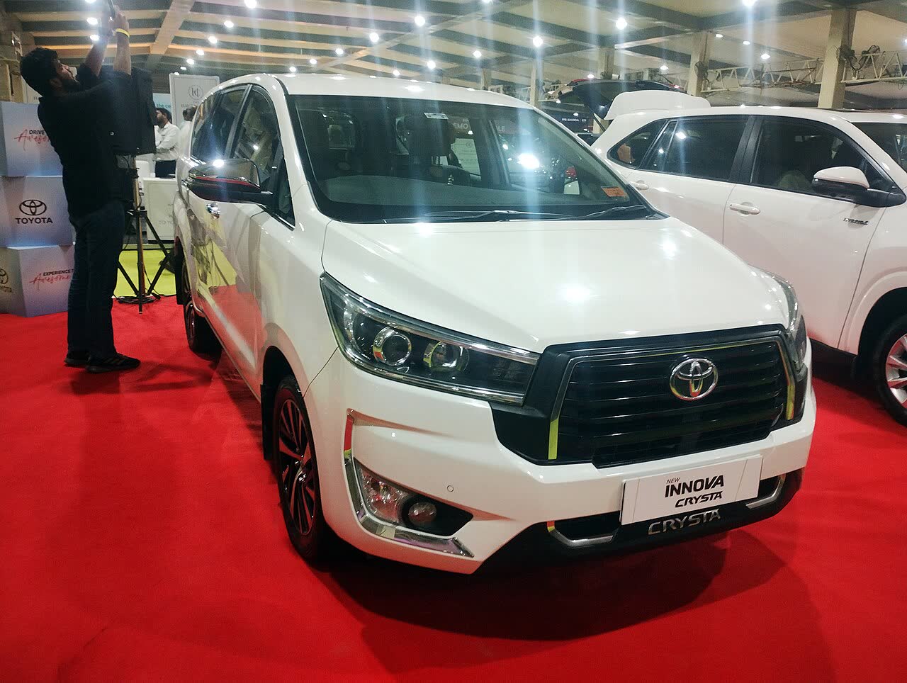 India-spec Toyota Innova Crysta facelift on display, Bangalore auto show 2025