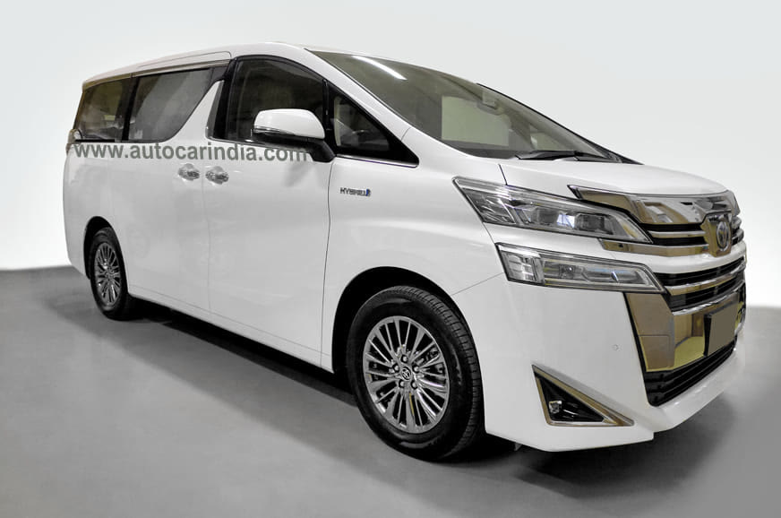Original India-spec Toyota Vellfire AH30 (2020–2023), Pearl White, OEM press front three-quarter