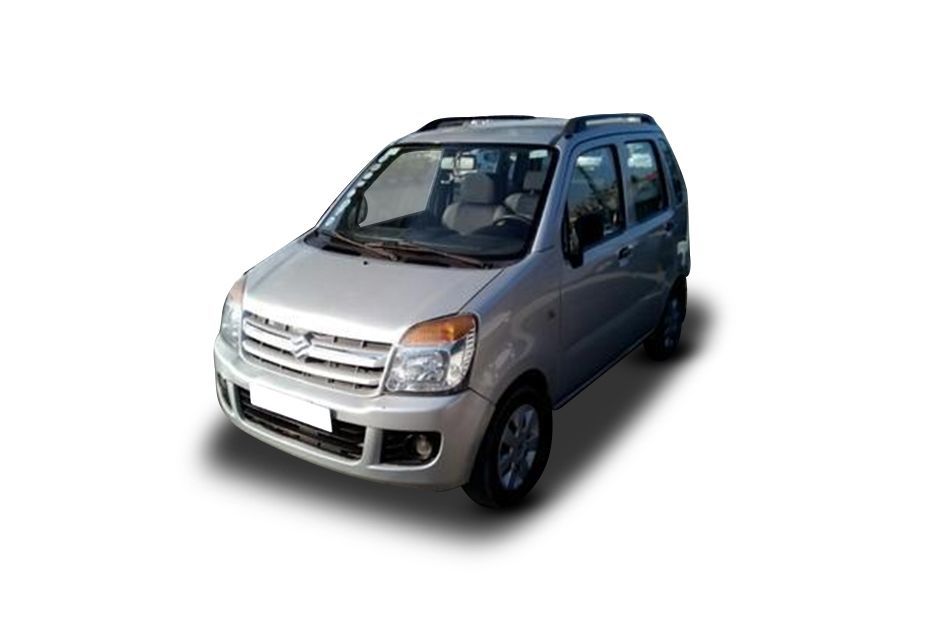 2006 second-facelift first-generation Maruti Suzuki Wagon R, India-spec front three-quarter studio