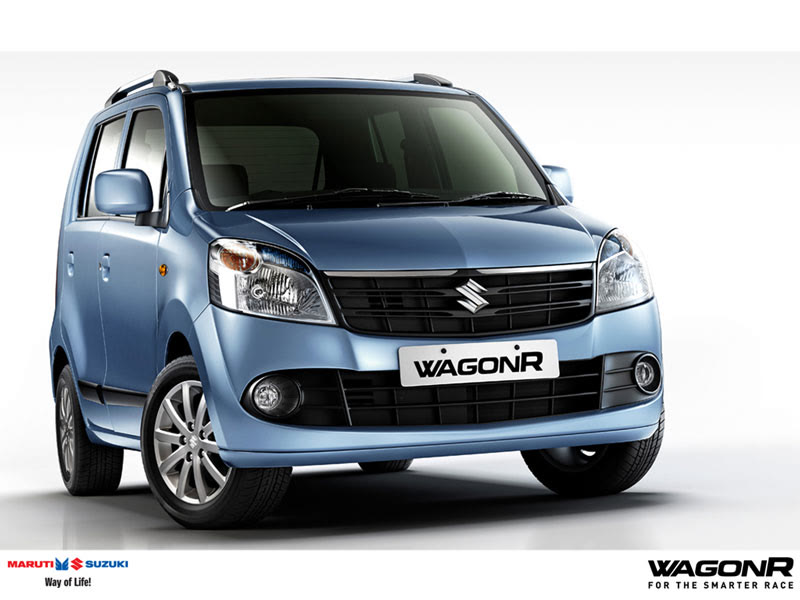 2010 second-generation Maruti Suzuki Wagon R, India-spec front three-quarter