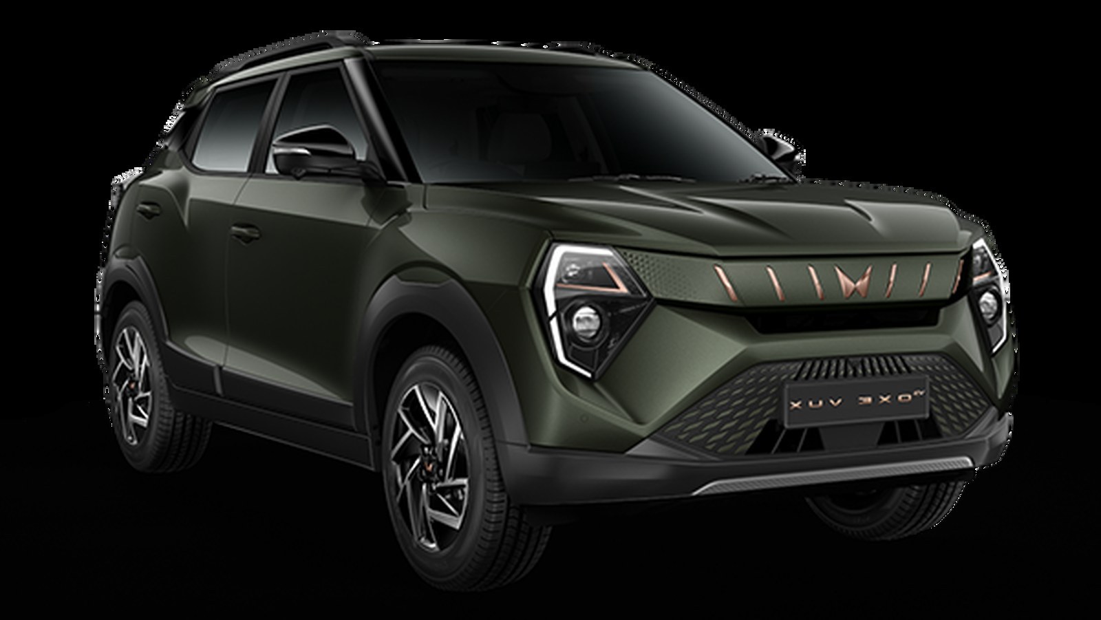 Current India-spec Mahindra XUV 3XO EV, OEM press studio